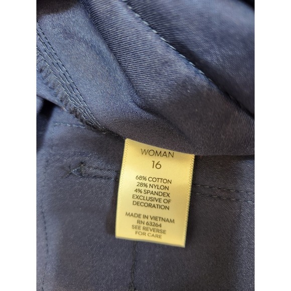 Westport‎ Capri Pants Womens 16W Blue Utility Pockets Cropped Casual - Picture 4 of 7